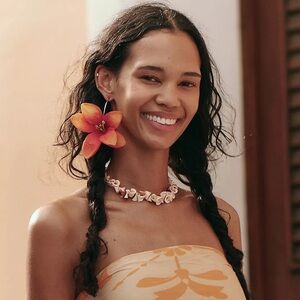 Free People Late Bloomer Hoops Orange